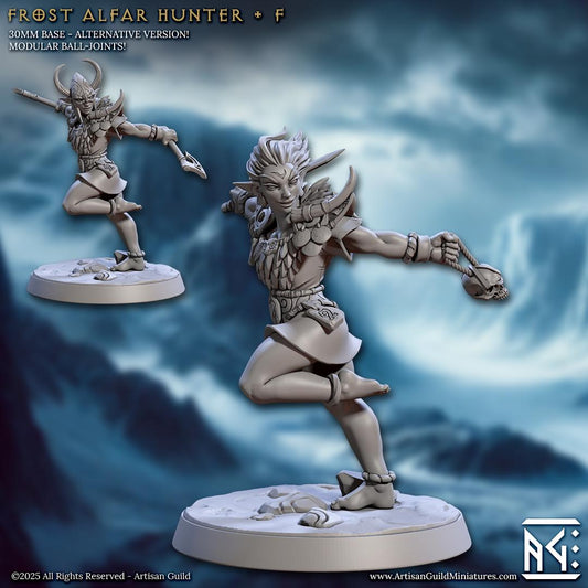 Frost Alfar Hunter, Pose F - Frost Alfar of Skutagaard - Unpainted Miniature