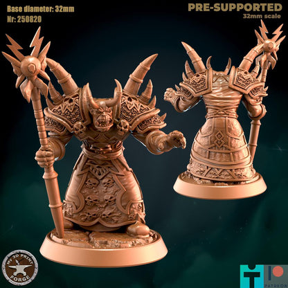 Orc Warlock with Bone Armor - Unpainted Miniature