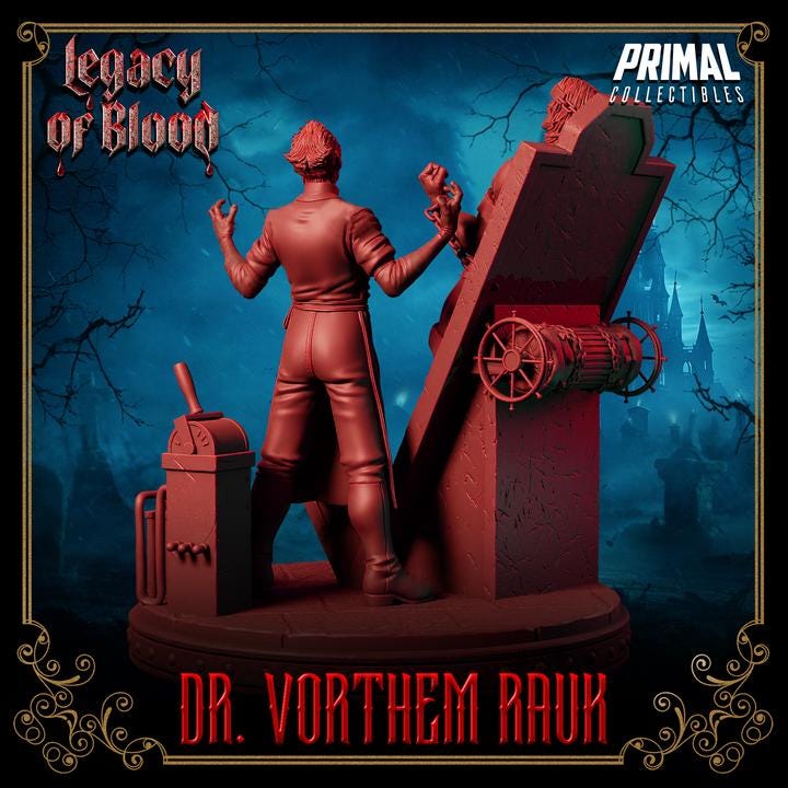 Dr. Vorthem Rauk, Mad Scientist, Legacy of Blood - Unpainted Miniature