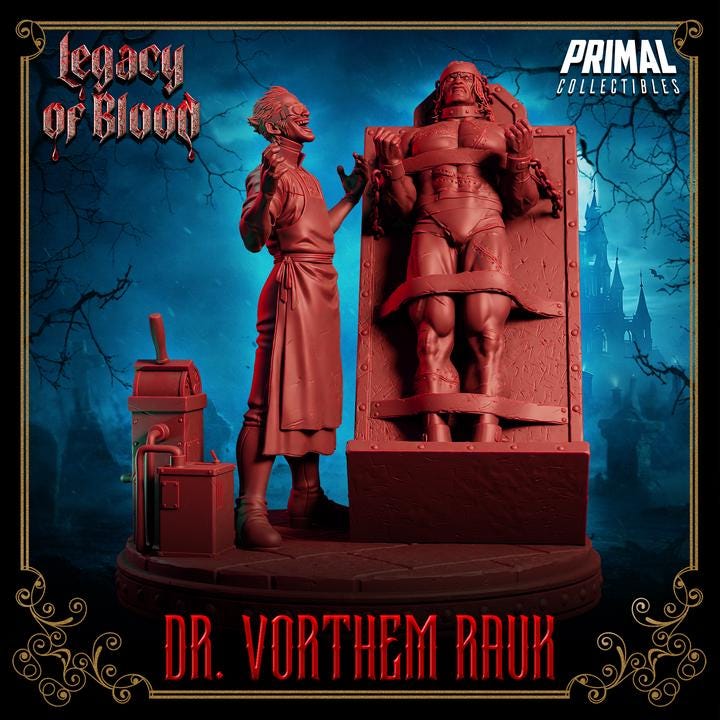 Dr. Vorthem Rauk, Mad Scientist, Legacy of Blood - Unpainted Miniature