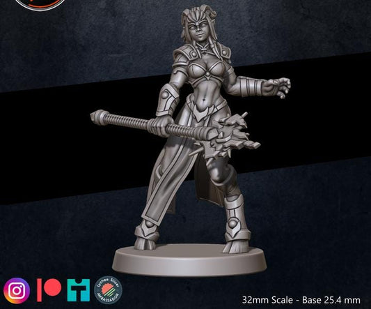 Tiefing Priestess, 2 Poses - Unpainted Miniature