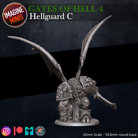 Winged Hell Guard, C - Unpainted Miniature