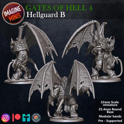 Winged Hell Guard, B - Unpainted Miniature