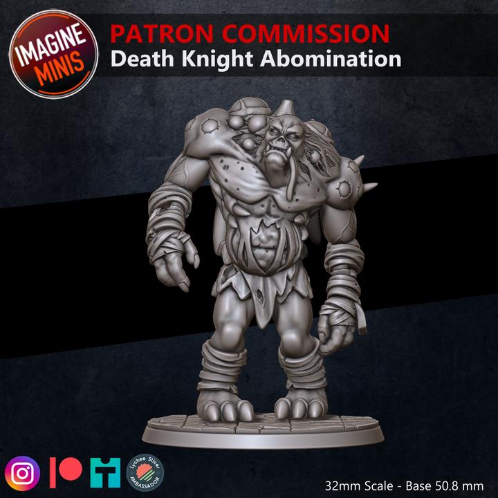 Death Knight Abomination - 32mm Scale - Unpainted Miniature