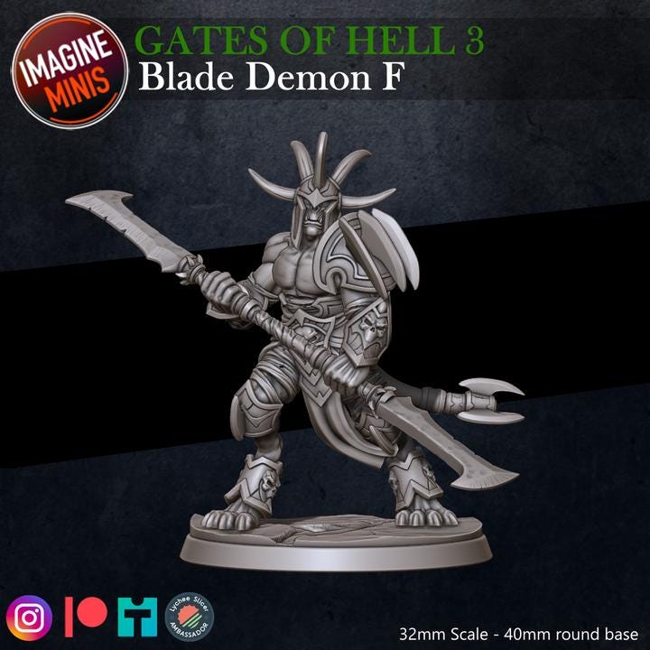 Blade Demon, F - Unpainted Miniature
