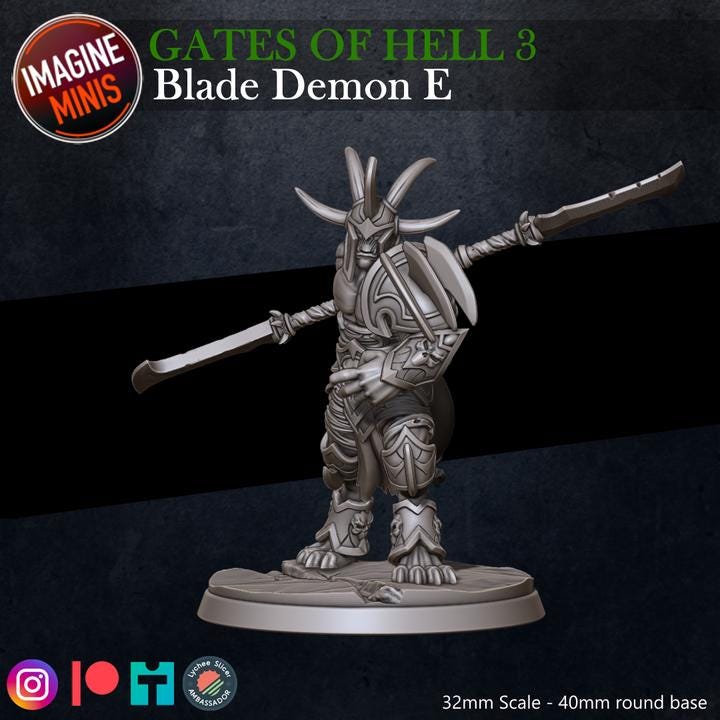 Blade Demon, E - Unpainted Miniature