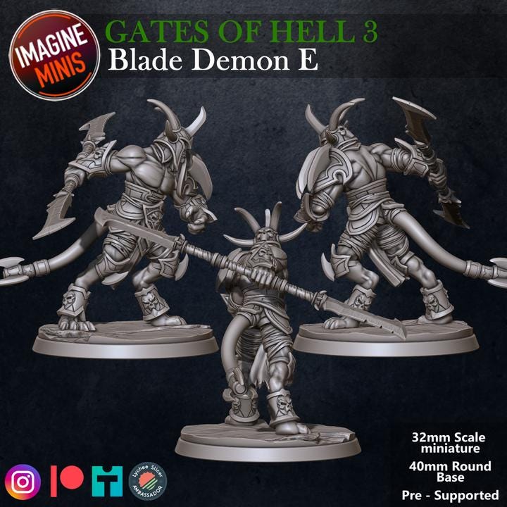Blade Demon, E - Unpainted Miniature