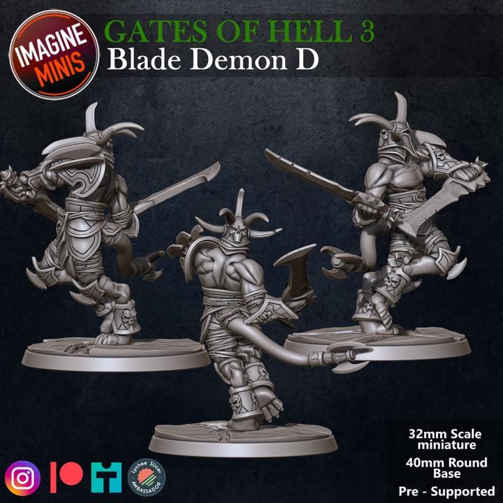 Blade Demon, D - Unpainted Miniature