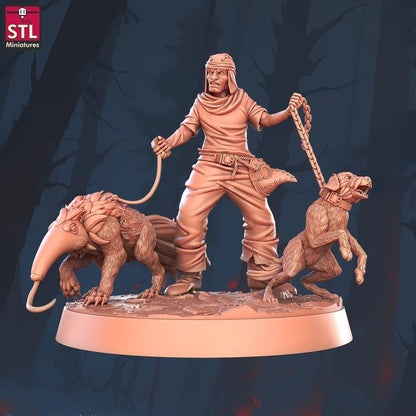 Pest Control Set - Townsfolk NPCs - 32mm Scale - Unpainted Miniature