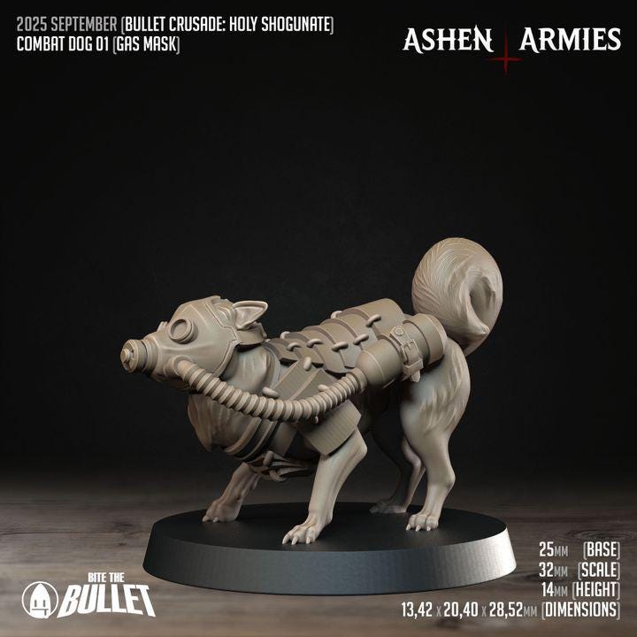 Combat Dogs, Holy Shogunate - Bullet Crusade - Unpainted Miniature