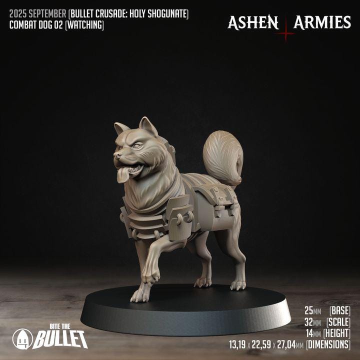 Combat Dogs, Holy Shogunate - Bullet Crusade - Unpainted Miniature
