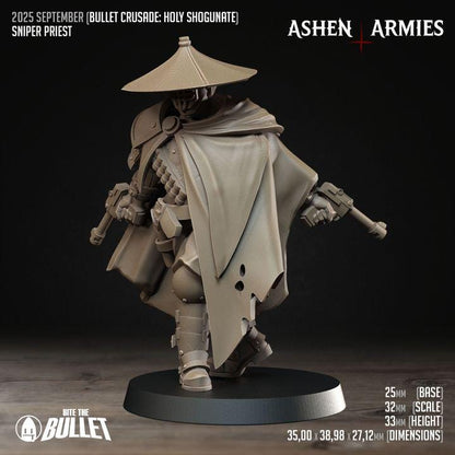 Sniper Priest, Holy Shogunate - Bullet Crusade - Unpainted Miniature