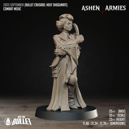 Akane, Combat Medic - Bullet Crusade - 32mm, 35mm Scale - Unpainted Miniature