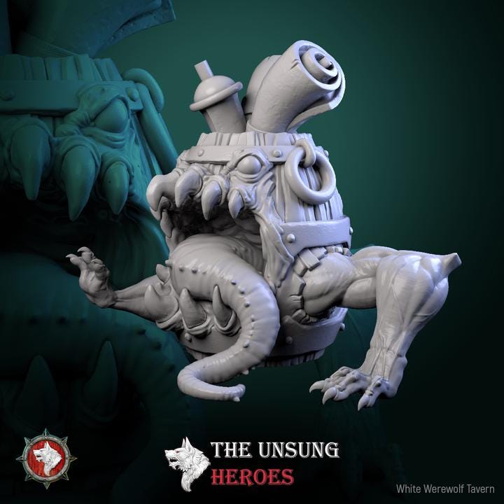 Barrel Mimic - 32mm Scale - Unpainted Miniature