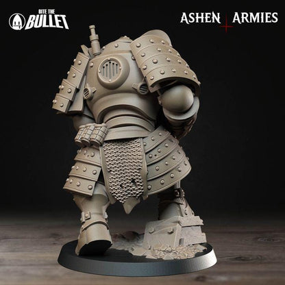 Heavy Infantry with Shotgun, Holy Shogunate - Bullet Crusade - Unpainted Miniature