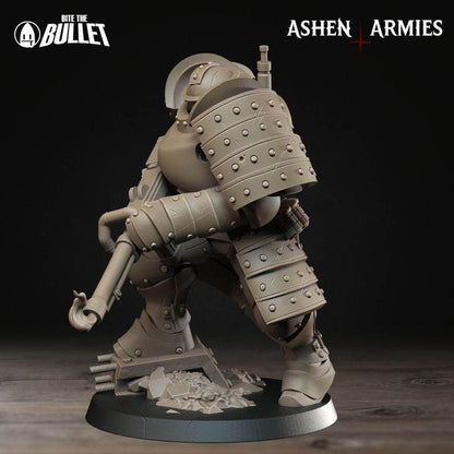 Heavy Infantry with Shotgun, Holy Shogunate - Bullet Crusade - Unpainted Miniature