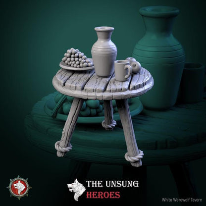 Tavern Fixtures - 32mm Scale - Unpainted Miniature