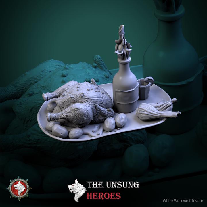 Tavern Fixtures - 32mm Scale - Unpainted Miniature