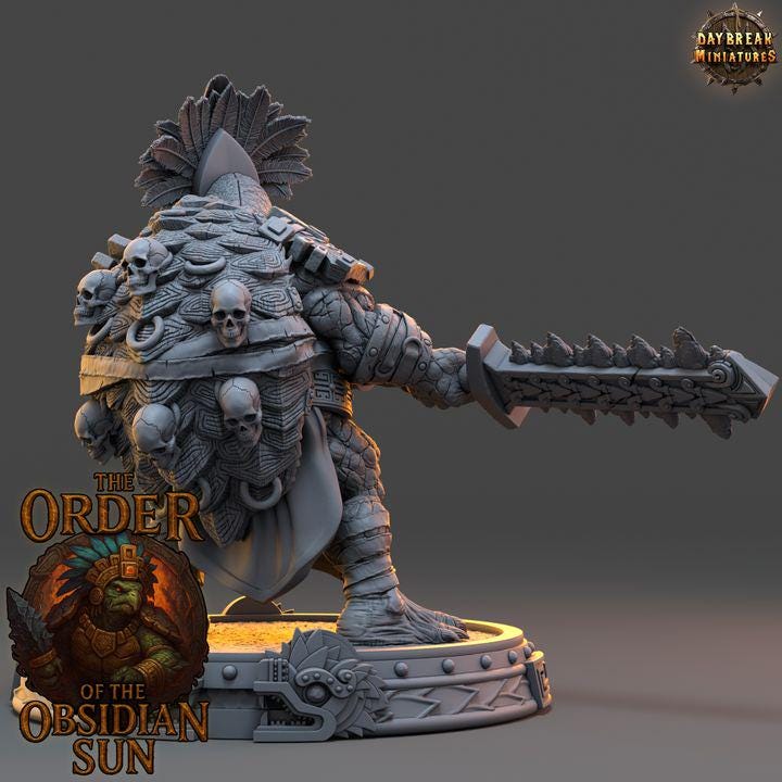 Nacatl Stormer - The Order of the Obsidian Sun - Unpainted Miniatures