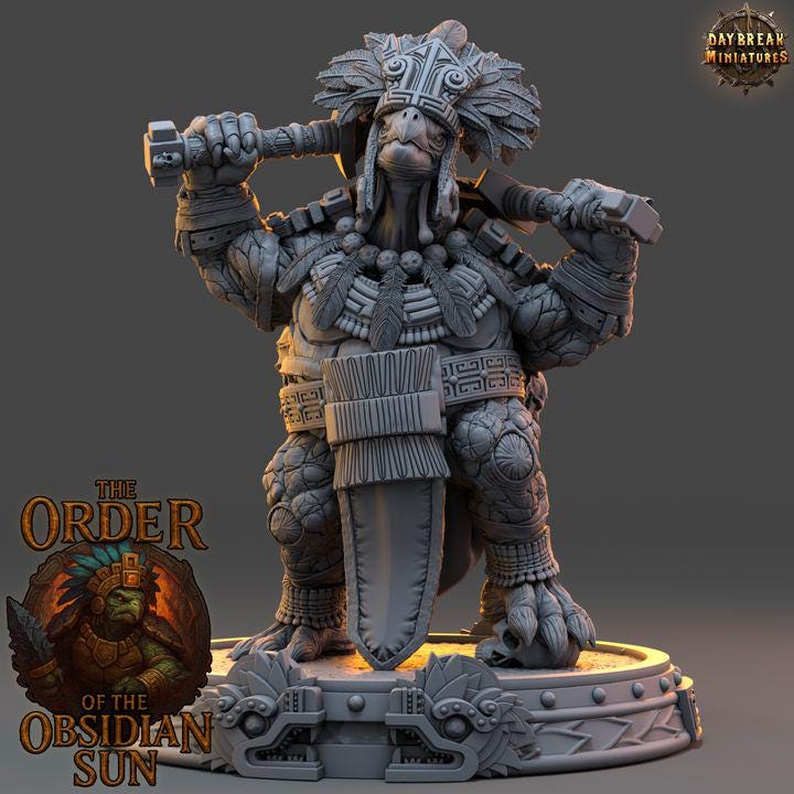 Tlamoz the Black - The Order of the Obsidian Sun - Unpainted Miniatures