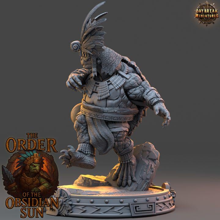 Mazotl Stonehide - The Order of the Obsidian Sun - Unpainted Miniatures
