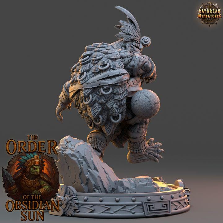 Mazotl Stonehide - The Order of the Obsidian Sun - Unpainted Miniatures