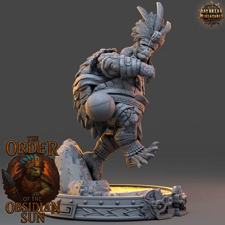 Mazotl Stonehide - The Order of the Obsidian Sun - Unpainted Miniatures