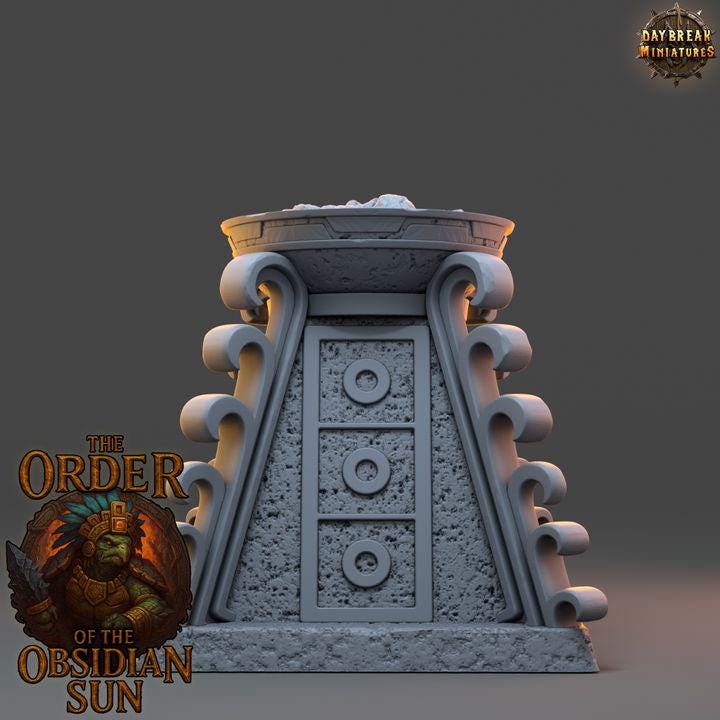 Sacrificial Pyre - The Order of the Obsidian Sun - Unpainted Miniature
