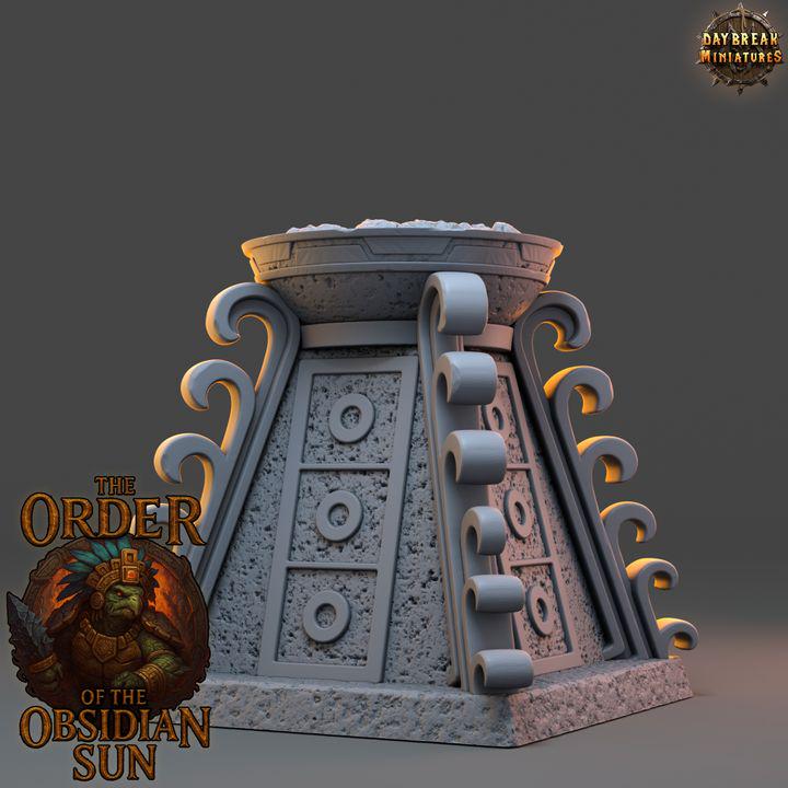 Sacrificial Pyre - The Order of the Obsidian Sun - Unpainted Miniature