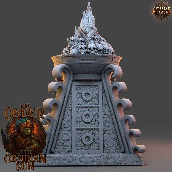 Sacrificial Pyre - The Order of the Obsidian Sun - Unpainted Miniature
