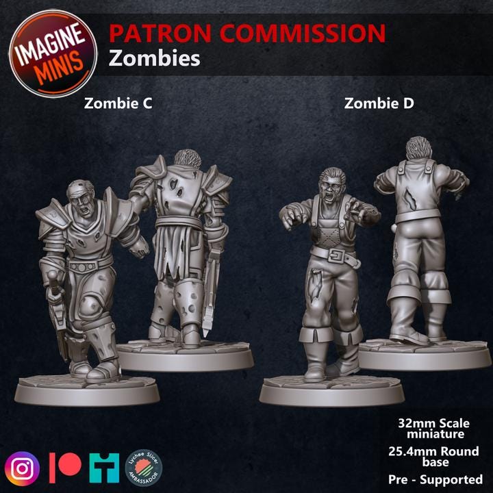 Zombie Horde - Unpainted Miniature