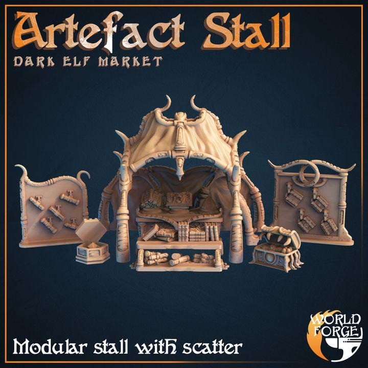 Artifact Stall - Dark Elf Market - Unpainted Miniature