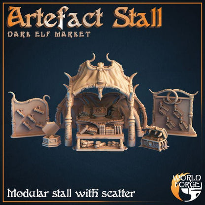 Artifact Stall - Dark Elf Market - Unpainted Miniature