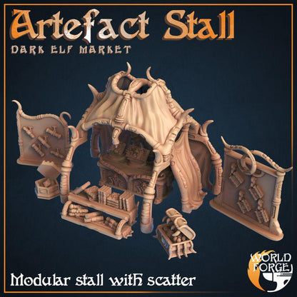 Artifact Stall - Dark Elf Market - Unpainted Miniature