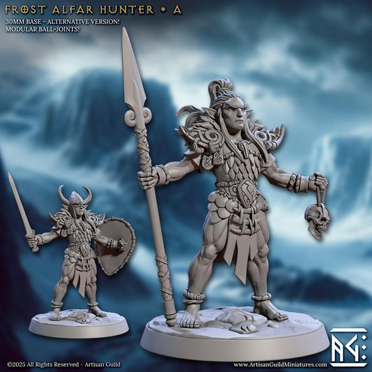 Frost Alfar Hunter, Pose A - Frost Alfar of Skutagaard - Unpainted Miniature