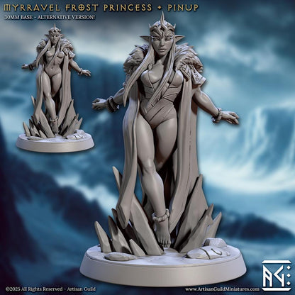 Myrravel Frost Princess - Pinup - Frost Alfar of Skutagaard - Unpainted Miniature