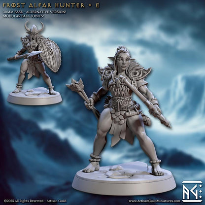 Frost Alfar Hunter, Pose E - Frost Alfar of Skutagaard - Unpainted Miniature