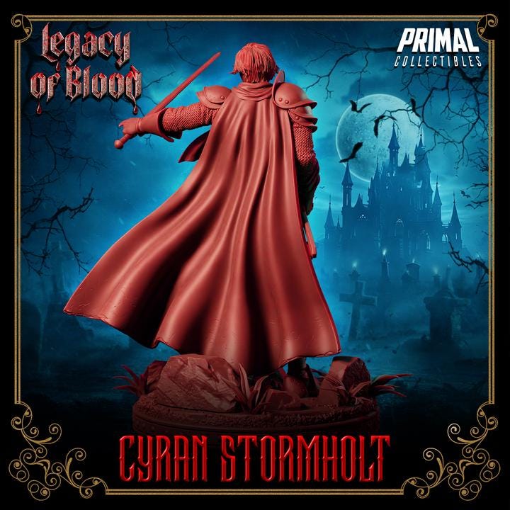Paladin Cyran Stormholt, Legacy of Blood - Unpainted Miniature