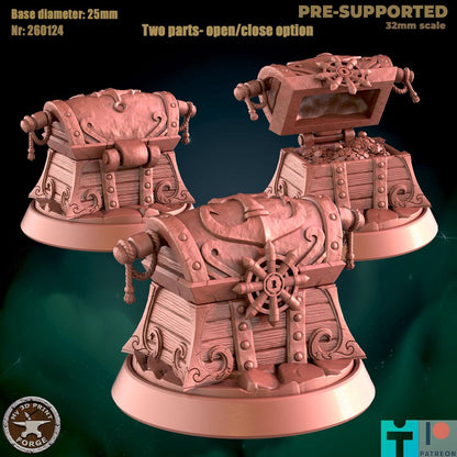 Sailor Treasure Chest - 32mm Scale - Unpainted Miniature