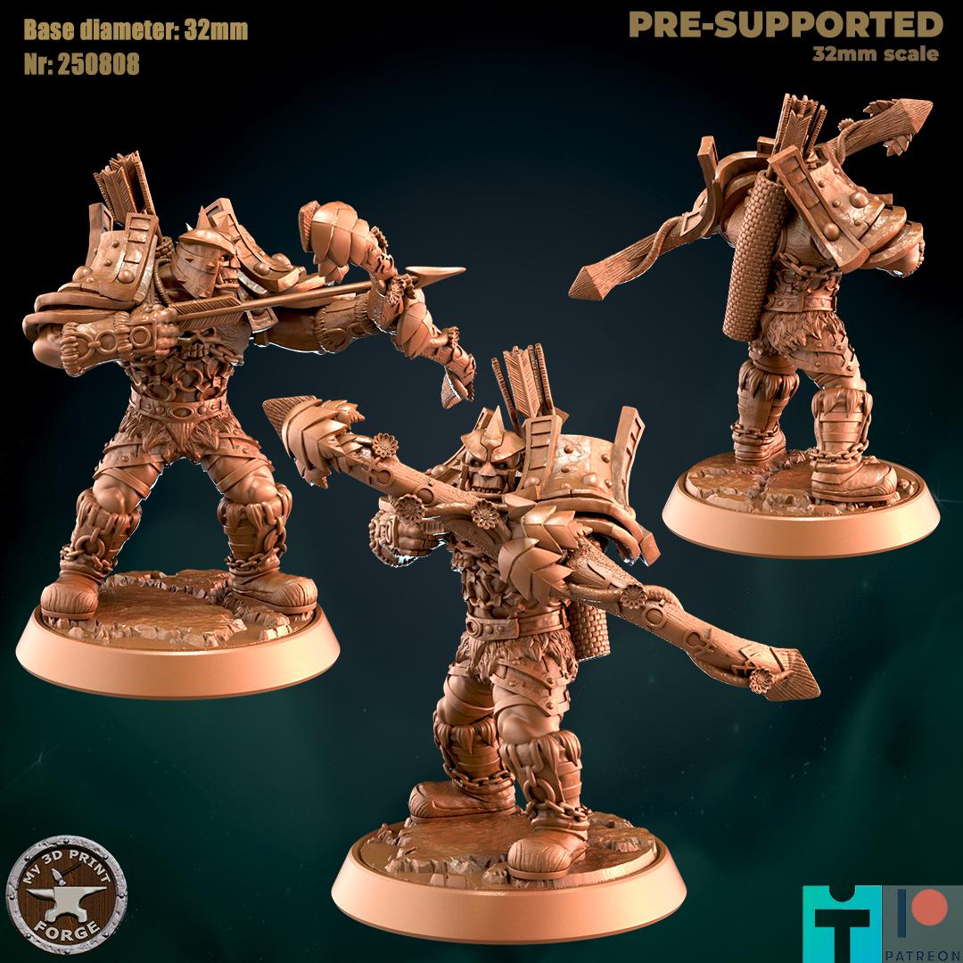 Orc Hunter with Leather Armor - Unpainted Miniature