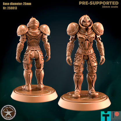 Female Orc Rogue with Studded Leather Armor - Unpainted Miniature