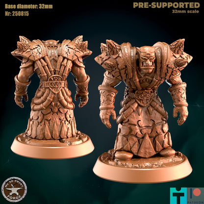 Orc Shaman with Crackled Armor - Unpainted Miniature