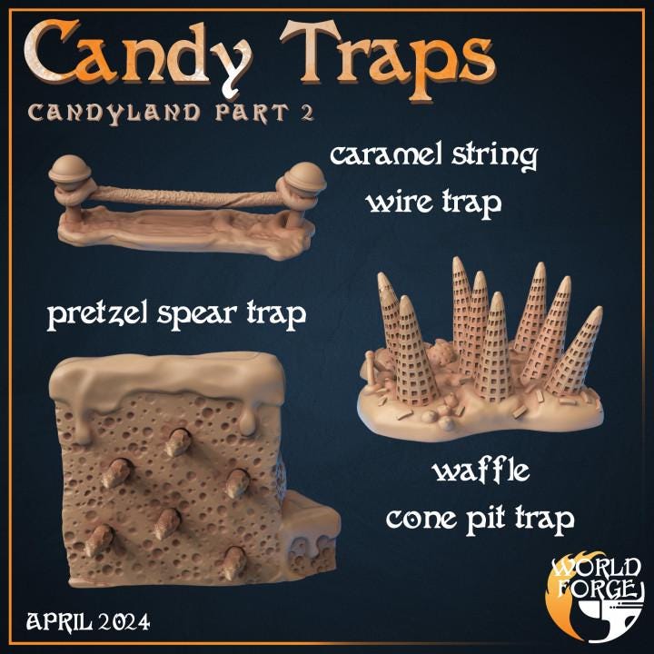 Candy Traps - Candyland Collection - Unpainted Miniature