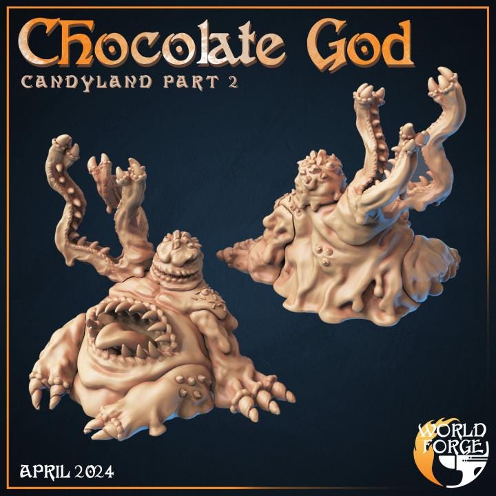 Chocolate God - Candyland Collection - Unpainted Miniature