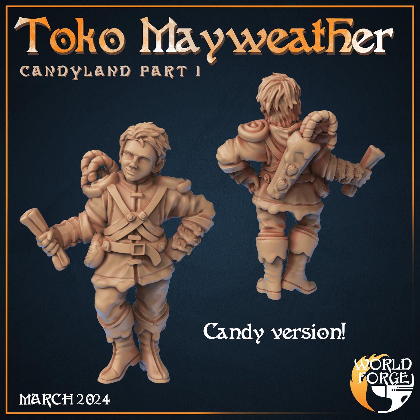 Toko Mayweather, Halfling Adventurer - Candyland Collection - Unpainted Miniature