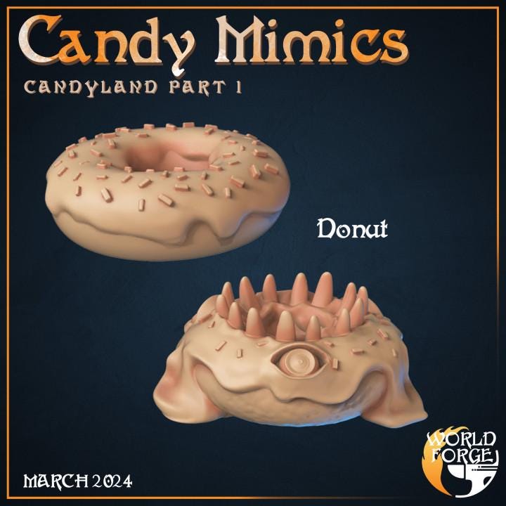 Candy Mimics - Candyland Collection - Unpainted Miniature