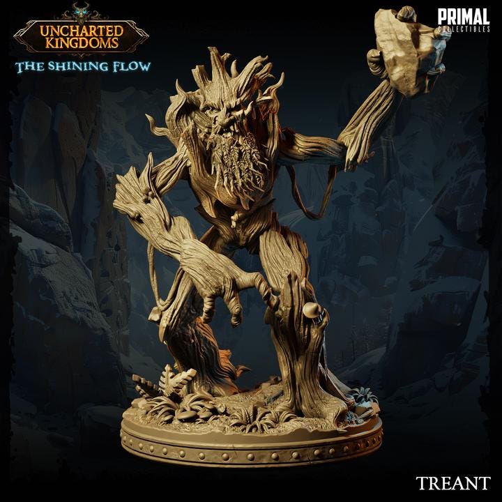 Treant with Rock - Uncharted Kingdoms - Unpainted Miniature