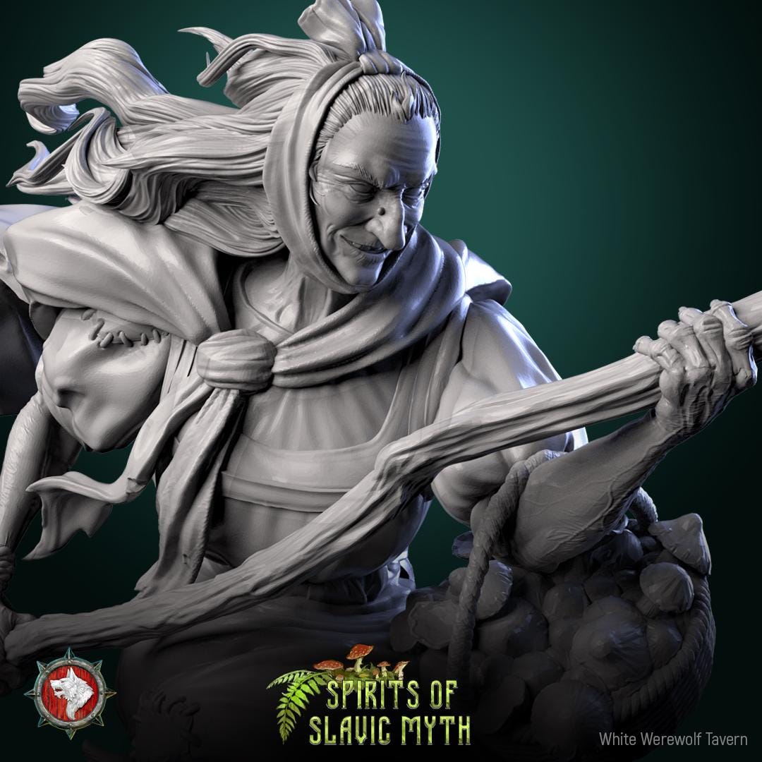 Baba Yaga - Spirits of Slavic Myth - Unpainted Miniature