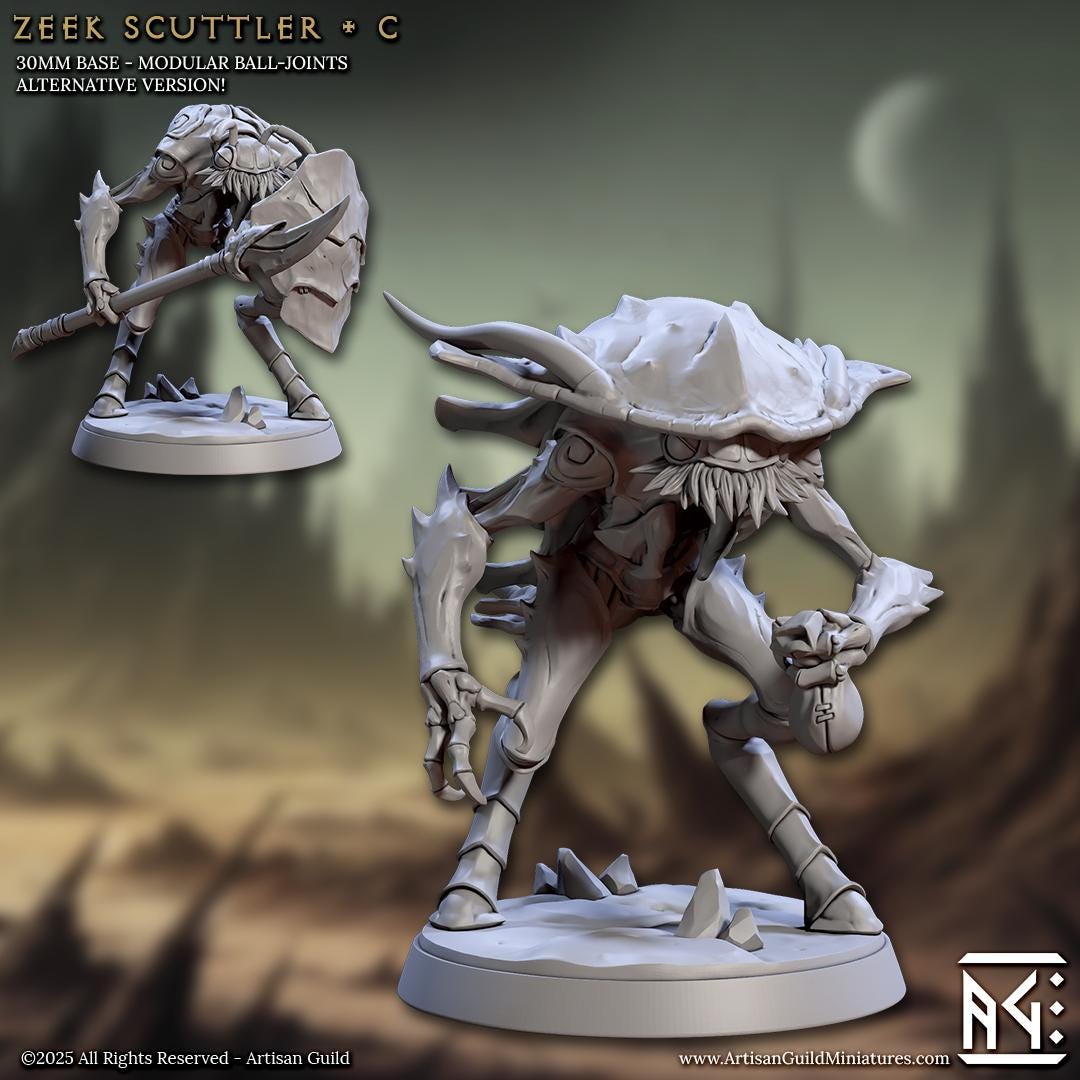 Zeek Scuttler, Pose C - Unpainted Miniature