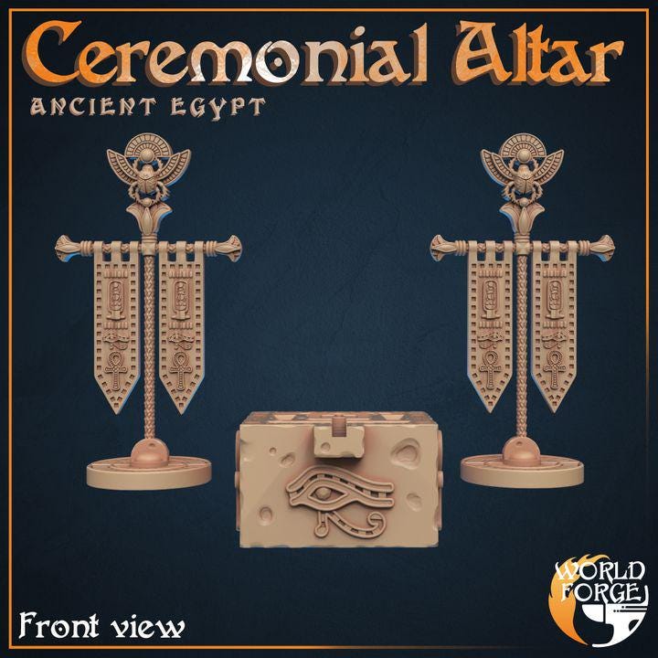 Ceremonial Altar - Ancient Egypt - 32mm Scale - Unpainted Miniature